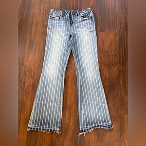 Rock & Roll Denim Striped High Rise Trouser Jeans 32/38
